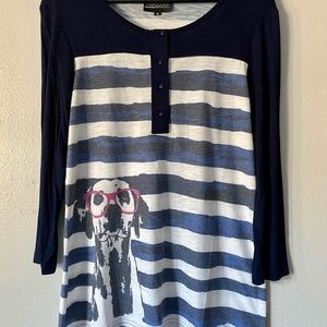 Vandana Women Blue Long Sleeves Top size M